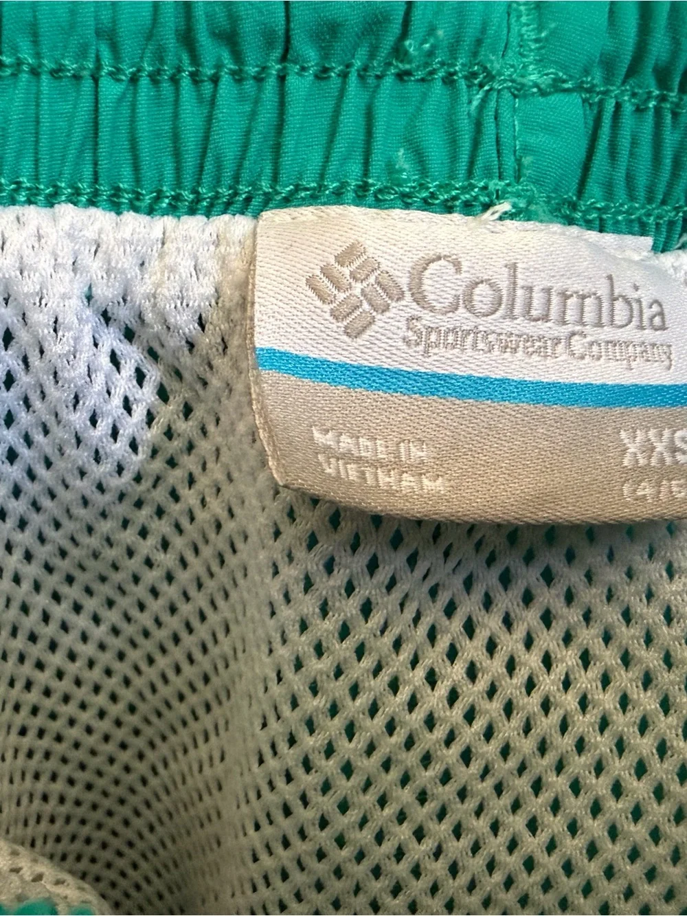 Columbia Teal Kids Swim Athletic Shorts